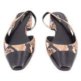 VERONICA BEARD SNAKE HEELS TAN/BLACK 9.5 US