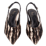27 EDIT ELAINE CALF HAIR SLINGBACK HEELS ZEBRA 7.5 US