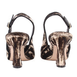27 EDIT ELAINE CALF HAIR SLINGBACK HEELS ZEBRA 7.5 US