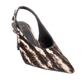 27 EDIT ELAINE CALF HAIR SLINGBACK HEELS ZEBRA 7.5 US