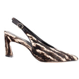 27 EDIT ELAINE CALF HAIR SLINGBACK HEELS ZEBRA 7.5 US