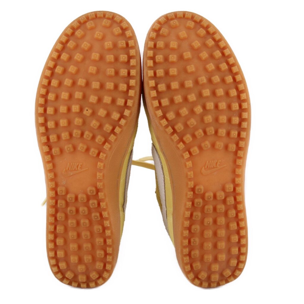 Yellow gum rubber outsole for Nike sneakers with tread pattern