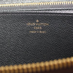 Black interior panel with Louis Vuitton Paris logo text and monogram texture