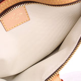 LOUIS VUITTON monogram belt bag interior lining with zip opening and stitched label patch.