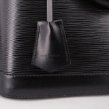 Black interior leather pocket tag with LOUIS VUITTON Paris branding.
