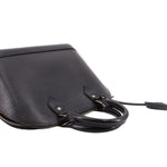 LOUIS VUITTON Alma MM handle bag in black Epi leather, top handle with metal studs