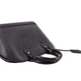 LOUIS VUITTON Alma MM handle bag in black Epi leather, top handle with metal studs