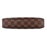 Louis Vuitton Damier Ebene rectangular pouch bag with smooth base and stitched edges
