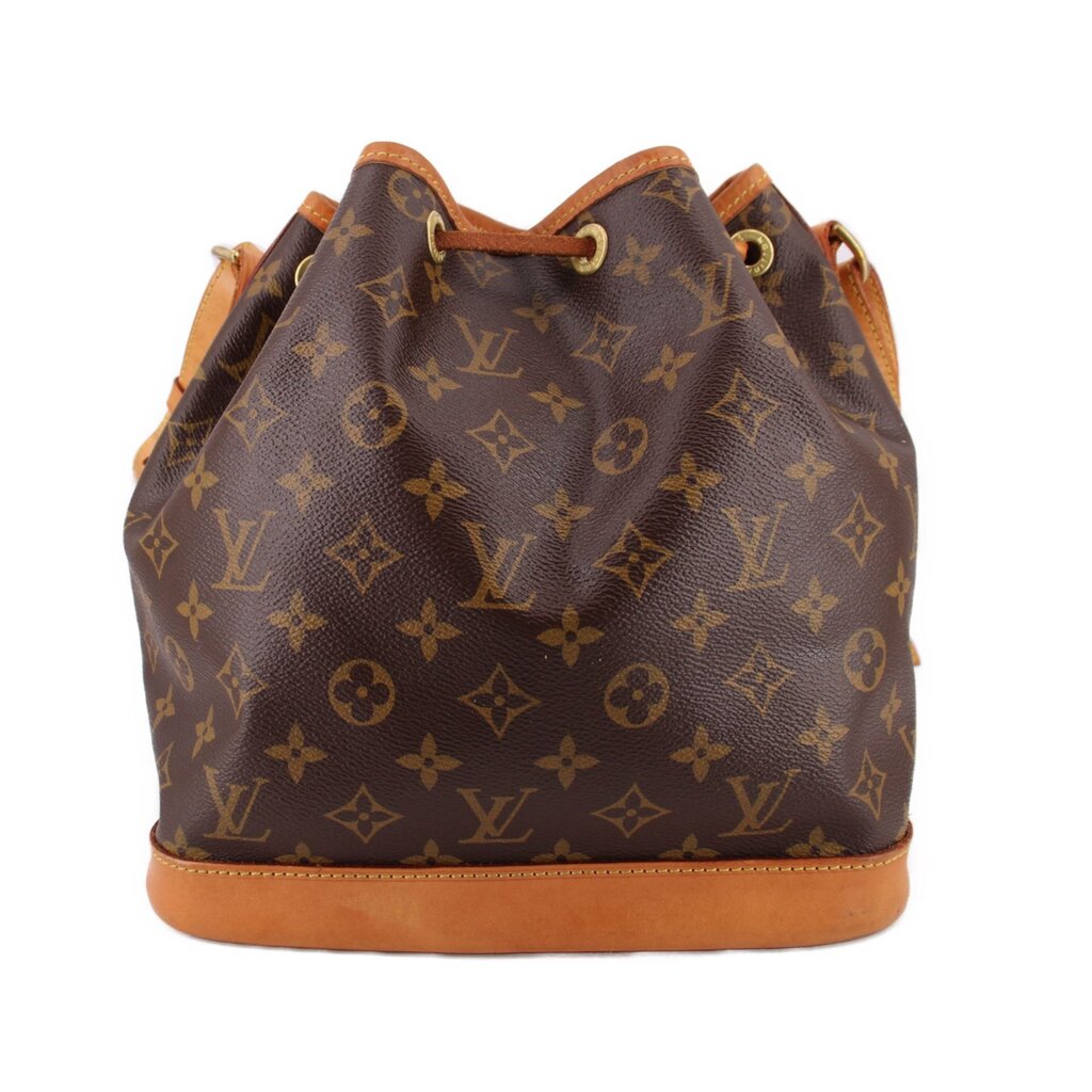 Louis Vuitton Petit Noe monogram drawstring shoulder bag with brown canvas front