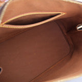 Leather bag interior lining with stitched edge and pocket opening