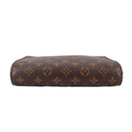 Louis Vuitton monogram Orsay pochette clutch, curved top profile with gold zipper detail