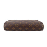 Louis Vuitton monogram Orsay pochette clutch, curved top profile with gold zipper detail