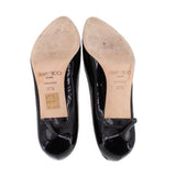 JIMMY CHOO PATENT HEELS BLACK 37.5 | 7.5