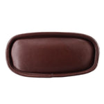 Brown leather shopper bag with an oval-shaped reinforced base
