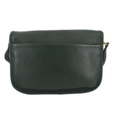 Dark green leather back of the COACH City shoulder bag