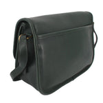 COACH City shoulder bag side and back, showing its gusset and adjustable strap