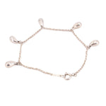 Tiffany & Co. sterling silver teardrop bracelet, showing its chain and clasp