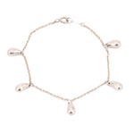 Tiffany & Co. Elsa Peretti sterling silver bracelet with five teardrop charms
