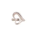 Tiffany & Co. sterling silver open-heart ring, front view of the curved heart outline