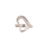 Tiffany & Co. sterling silver open-heart ring, front view of the curved heart outline