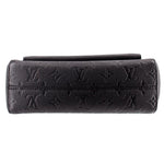 Bottom of the black embossed LOUIS VUITTON Vavin PM bag