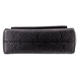 Bottom of the black embossed LOUIS VUITTON Vavin PM bag