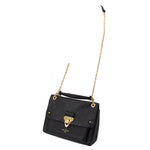 LOUIS VUITTON Vavin PM black crossbody bag with long gold chain strap