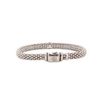 LAGOS sterling silver rope bracelet showing its beaded strands and signature clasp