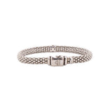 LAGOS sterling silver rope bracelet showing its beaded strands and signature clasp