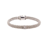 LAGOS sterling silver rope bracelet with beaded strands and a diamond-accented center detail