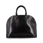 Louis Vuitton Alma GM black Epi Vernis handbag with glossy ribbed front and rounded handles