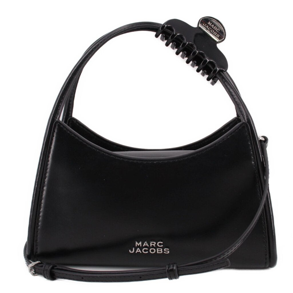 MARC JACOBS black crossbody bag with claw clip handle and slim shoulder strap