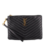 YSL CASSANDRE POUCHES BLACK