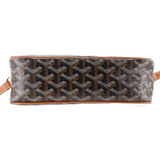 GOYARD Cap-Vert PM crossbody bag shown from below, with patterned canvas base