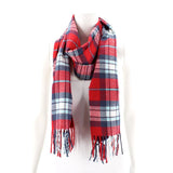 PLAID SCARF GIFT RED/BLUE