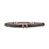 OXIDIZED SILVER & GOLD RUBY BANGLE BRACELETS