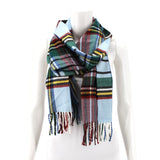 PLAID SCARF GIFT BLUE MULTI